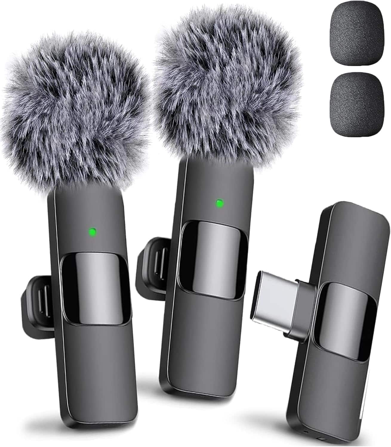Front. Mini Mic Pro - Mini Mic Pro -Wireless Mic for iPhone, iPad, Android, Lavalier Microphone for Video Recording All iPhones & Androids - iPhone 15+ & Androids (USB-C).