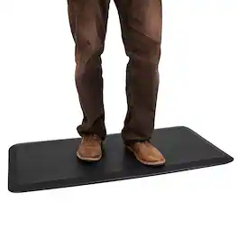 Mind Reader - Anti-Fatigue Standing Desk Mat, 39.5" x 20.25", Black (SDMAT-BLK) - Clear