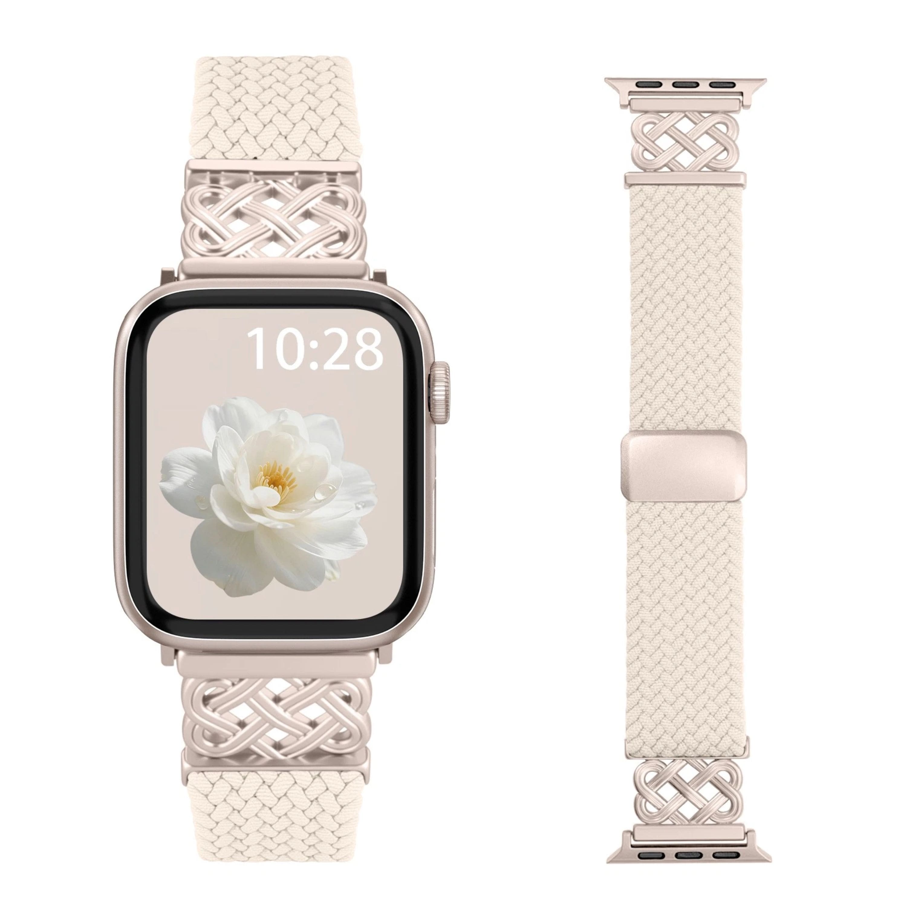 Kitcheniva - Magnetic Braided Stretchy Band For Apple Watch Series 1-11 / iWatch SE (1-3) - Starlight