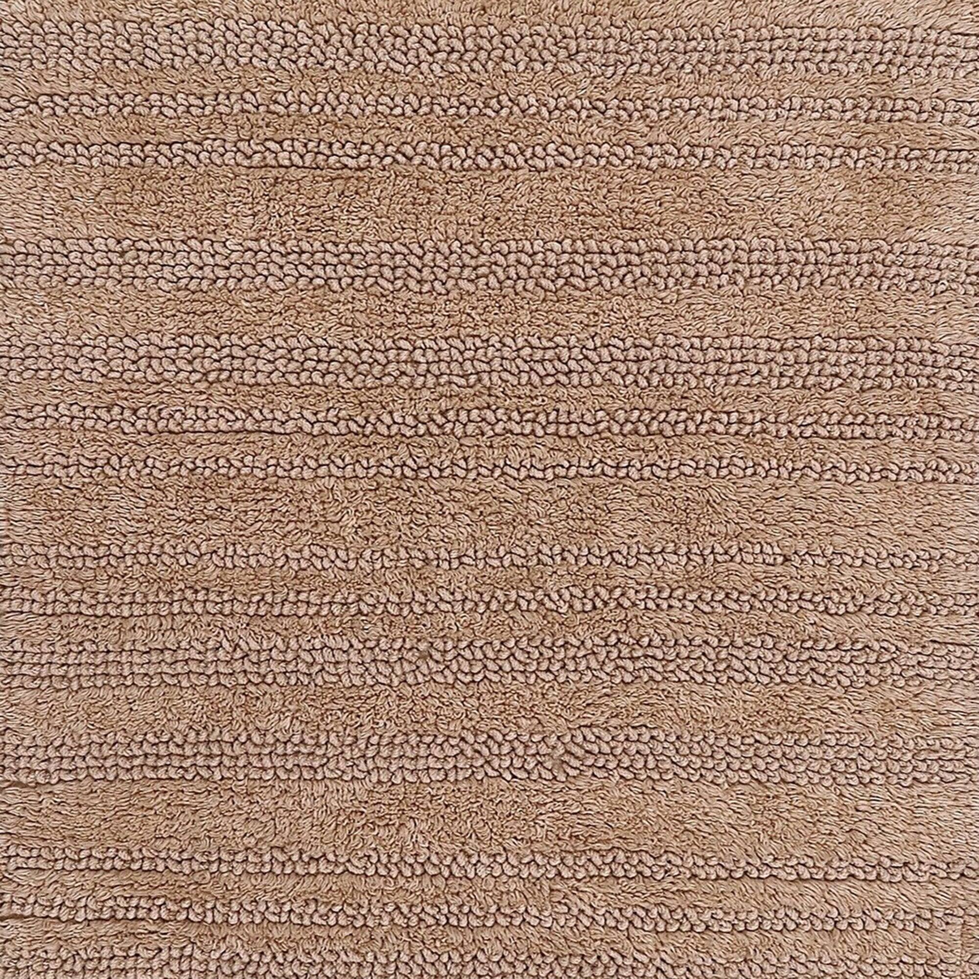 Left. Knightsbridge - Knightsbridge Luxurious Cotton Reversible Bath Rug - Soft Plush & Absorbent - Under $50.