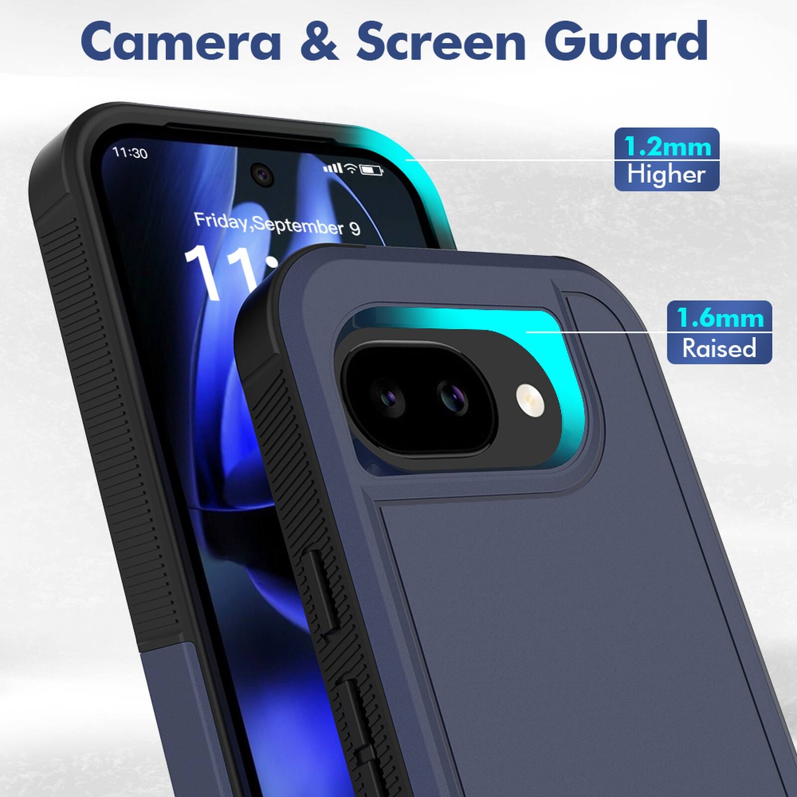 Camera & Screen Guard

11:30 Friday, September 9

1.2mm Higher
1.6mm Raised
