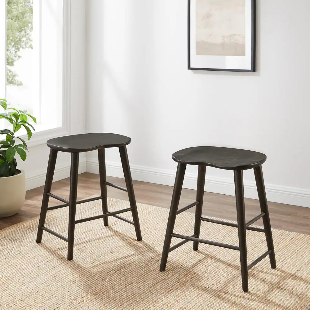 Alt View 2. Crosley Furniture - Maddox 2-Piece Counter Height Bar Stool Set - 2 Stools - Slate.