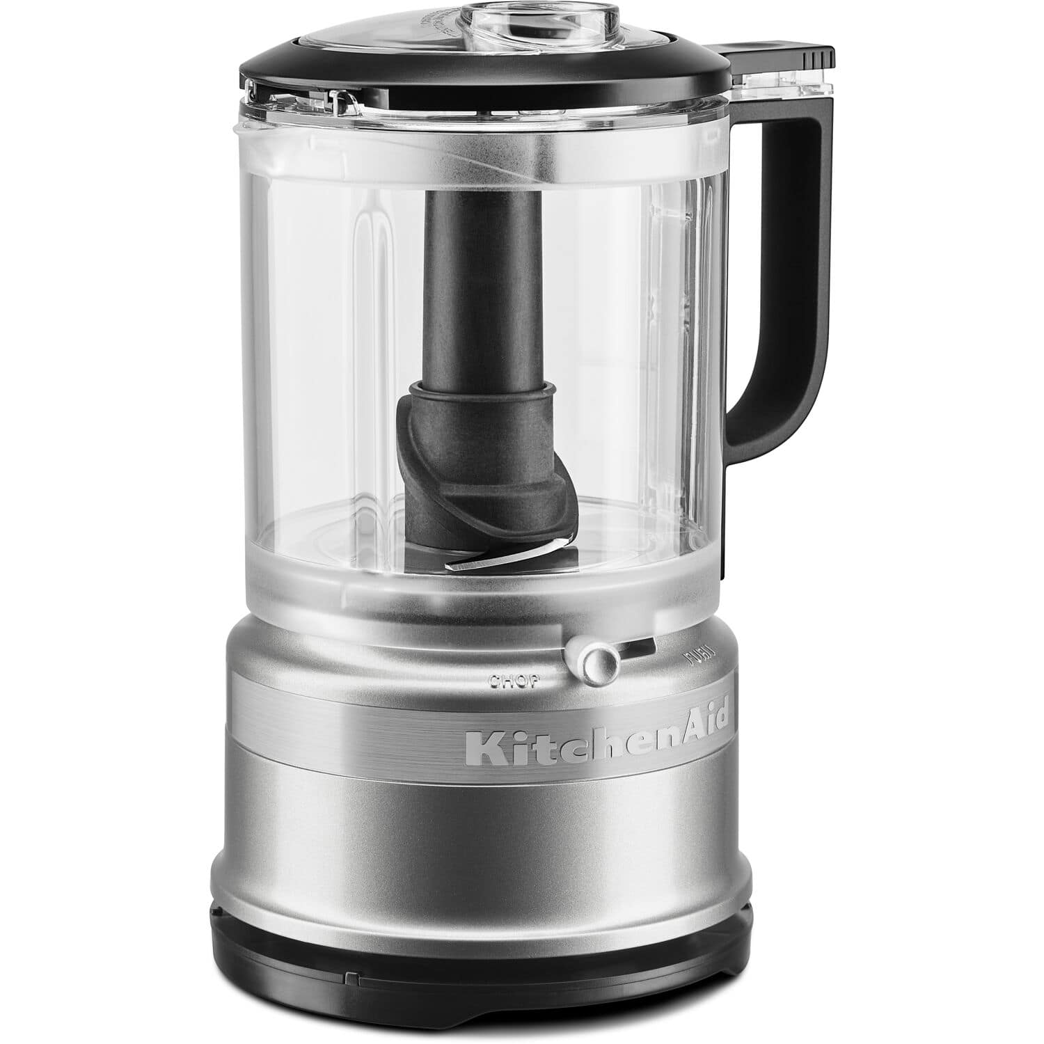 KitchenAid - 5-Cup Food Chopper with Multi-Purpose Blade and Whisk Accessory, Contour - Silver - Front_Zoom