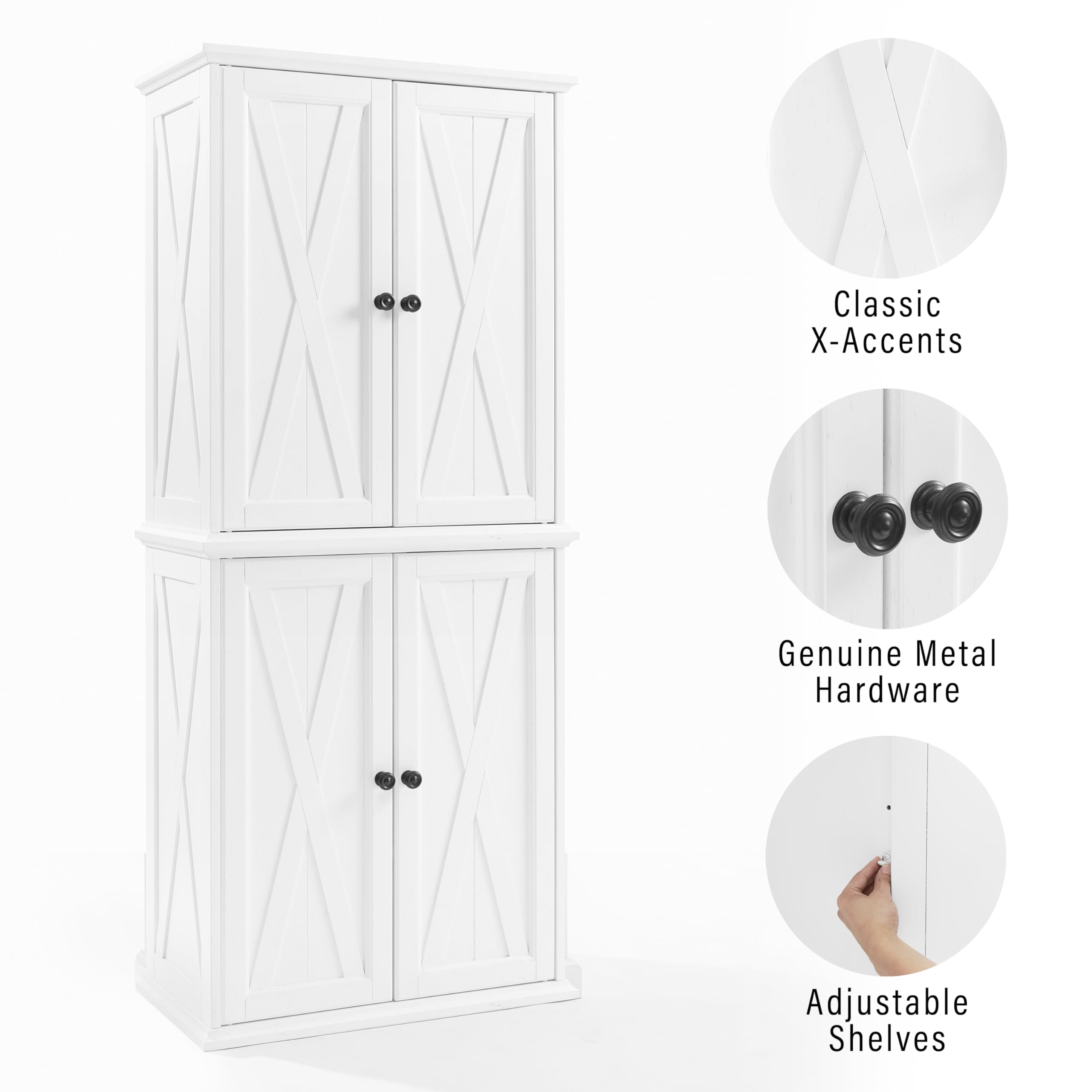 Classic X-Accents Genuine Metal Hardware Adjustable Shelves
