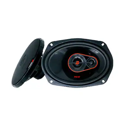 Front. Cerwin Vega - Cerwin-Vega- H7693 HED Series 6"x 9" 3-Way Coaxial Speakers - Black and Red.