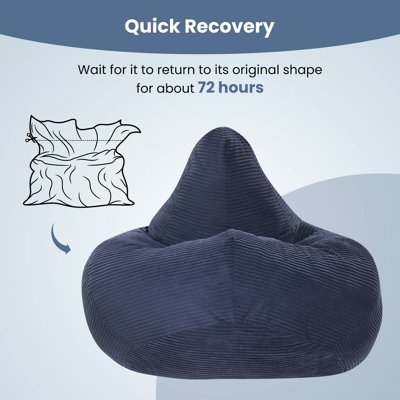 Quick Recovery

Wait for it to return to its original shape for about 72 hours