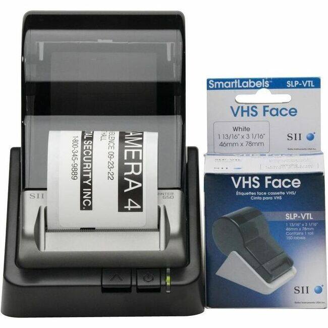 SmartLabels SLP-VTL
VHS Face
White
1 13/16" x 3 1/16"
46mm x 78mm
Contains 1 roll of 150 labels
SECURITY INC.
1-800-345-9889
HALL BLENCE 09-23-22
CAMERA 4
SII
Enquettes face cassette VHS /
Cinta para VHS
SLP-VTL
1 13/16" x 3 1/16"
46mm x 78mm
Contains 1 roll of 150 labels
SII