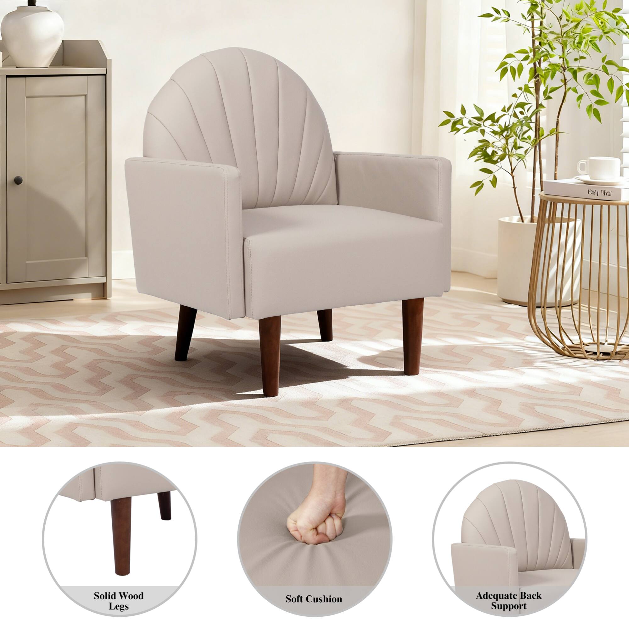 Play 1G Solid Wood Legs Soft Cushion Adequate Back Support