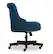 Left. Linon Home Décor - Scotmar Plush Button-Tufted Adjustable Office Chair With Wood Base - Azure Blue.