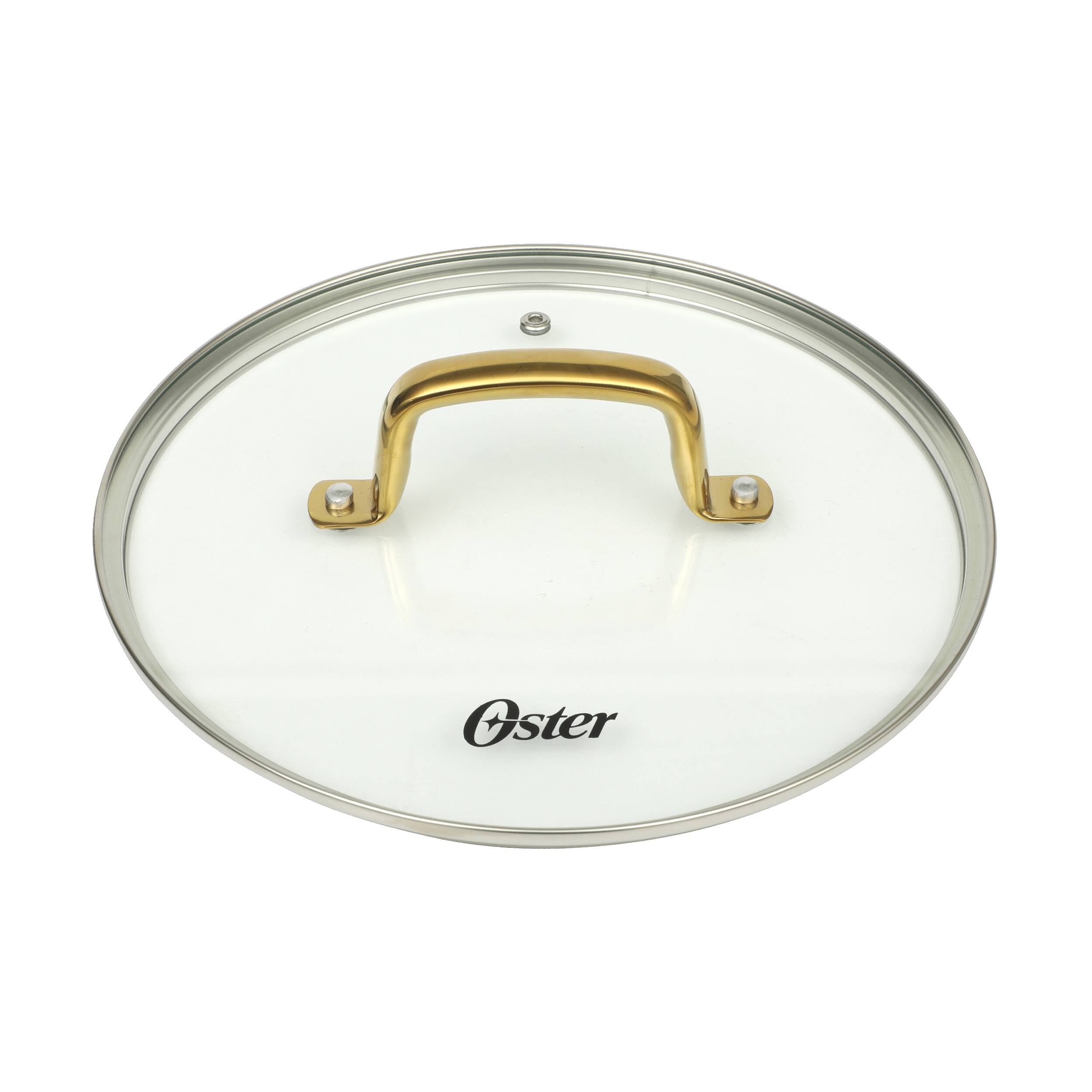 Alt View 4. Oster - Oster Abbottsford 4.4 Quart Nonstick Aluminum Dutch Oven with Glass Lid in Black - Black.