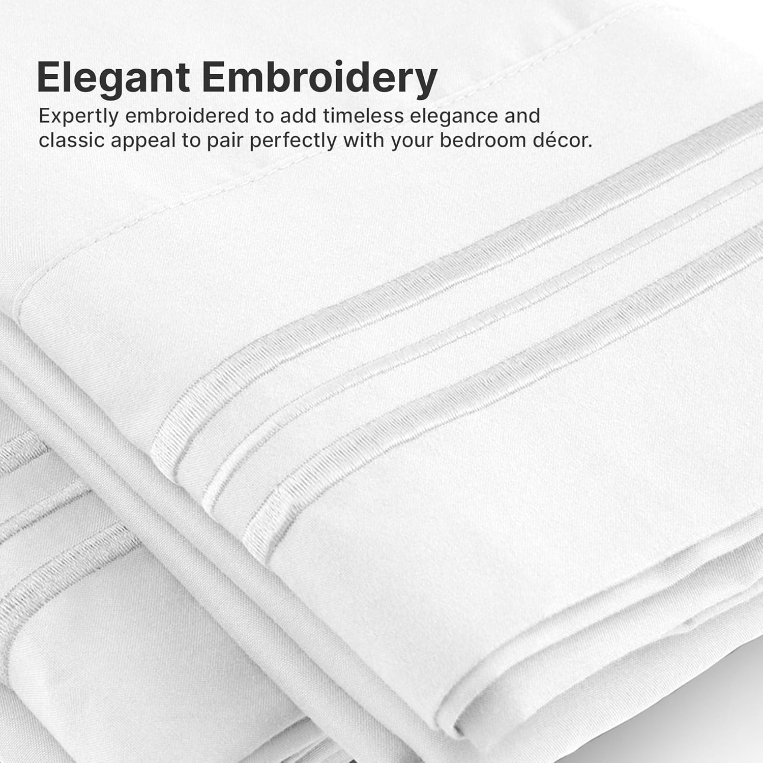 Elegant Embroidery

Expertly embroidered to add timeless elegance and classic appeal to pair perfectly with your bedroom décor.