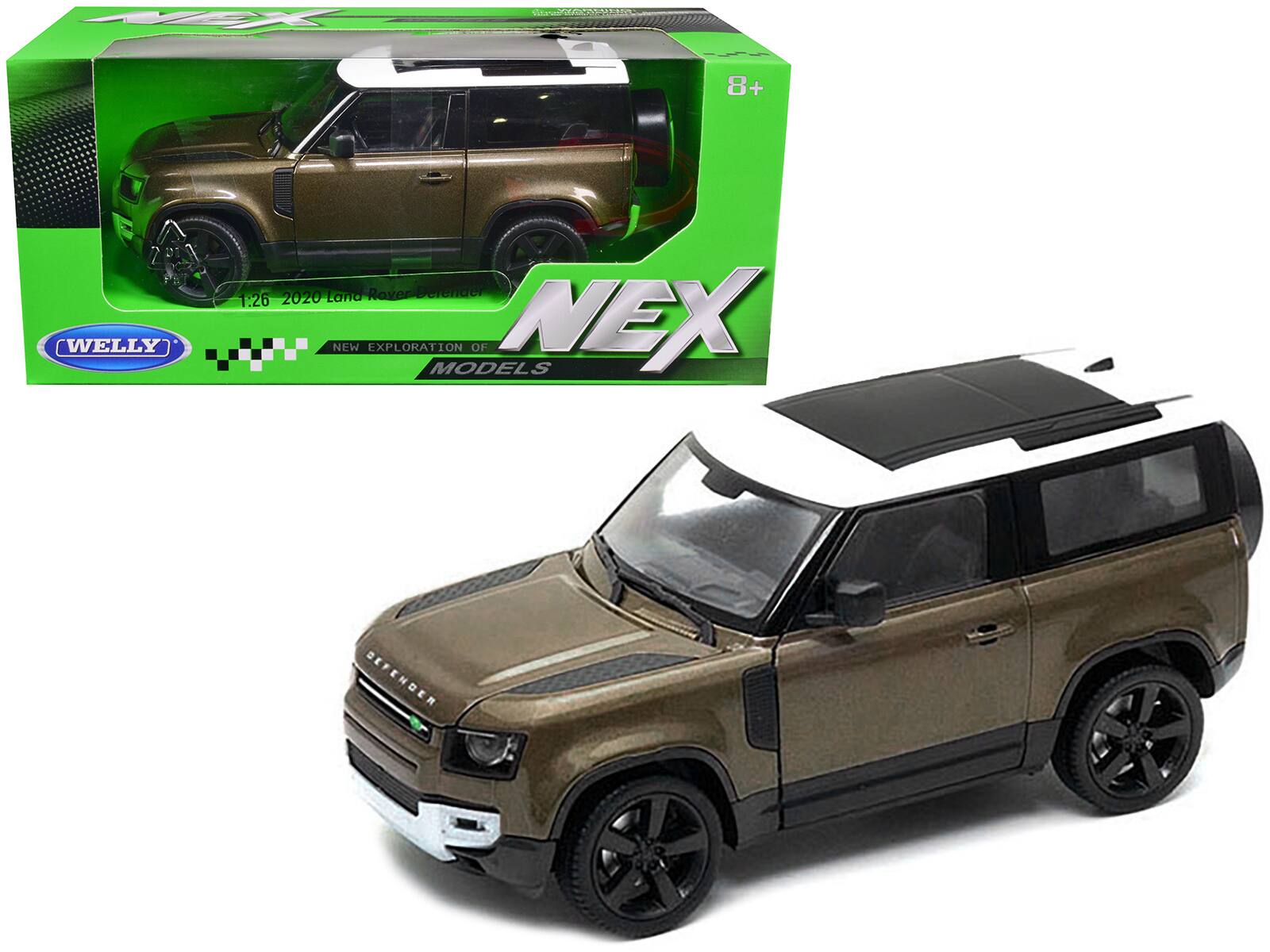 "2020 Land Rover Defender Brown Metallic with White Top ""NEX Models"" 1/26 Diecast Model Car by Welly" price history on PriceWatchPro