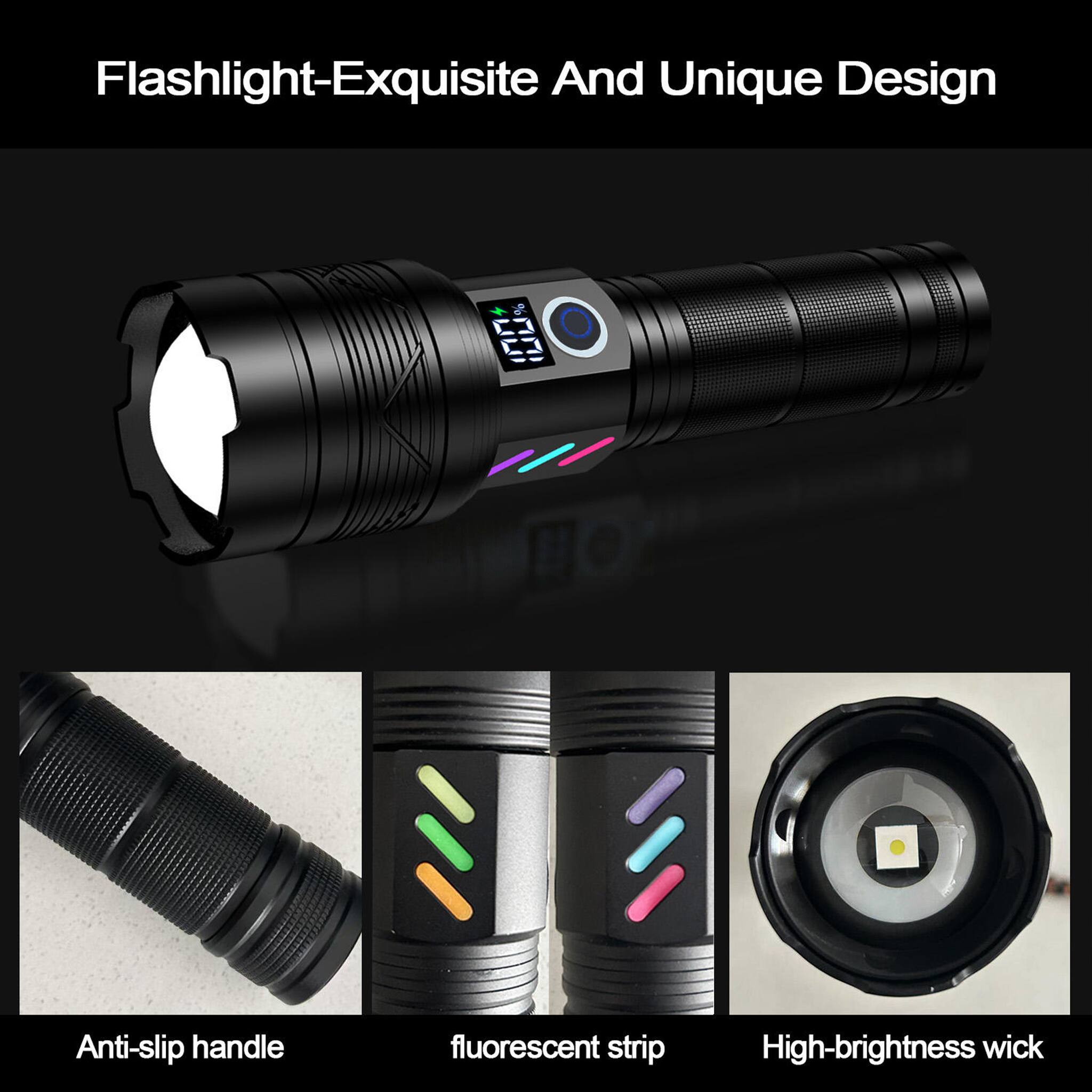 Flashlight-Exquisite And Unique Design

Anti-slip handle
fluorescent strip
High-brightness wick