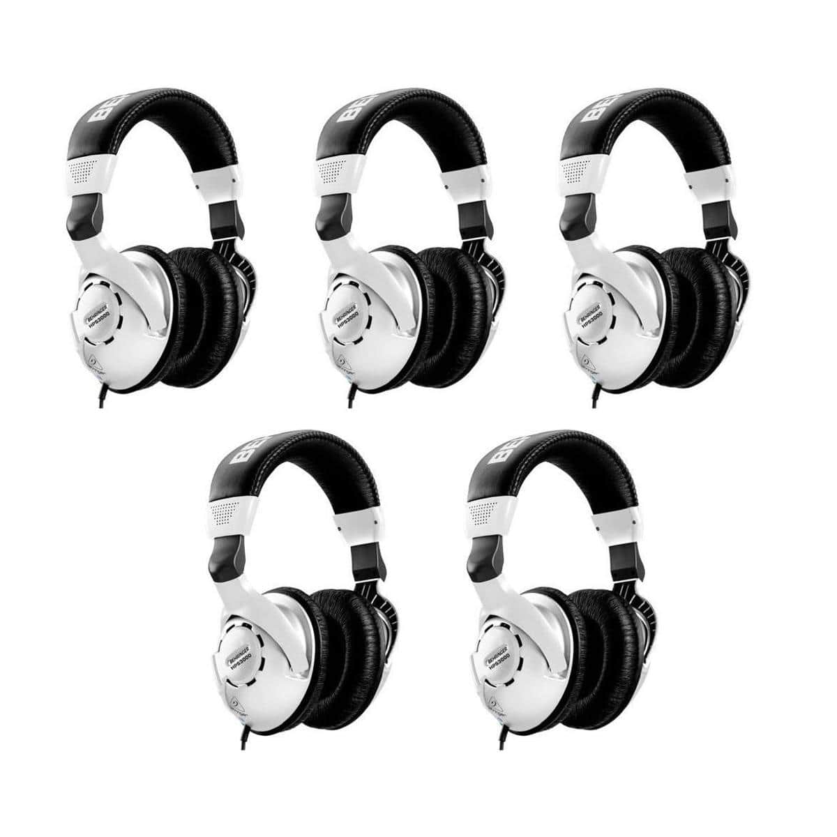 Bundle - Behringer - 5 Pack HPS3000 High-Performance Studio Headphones