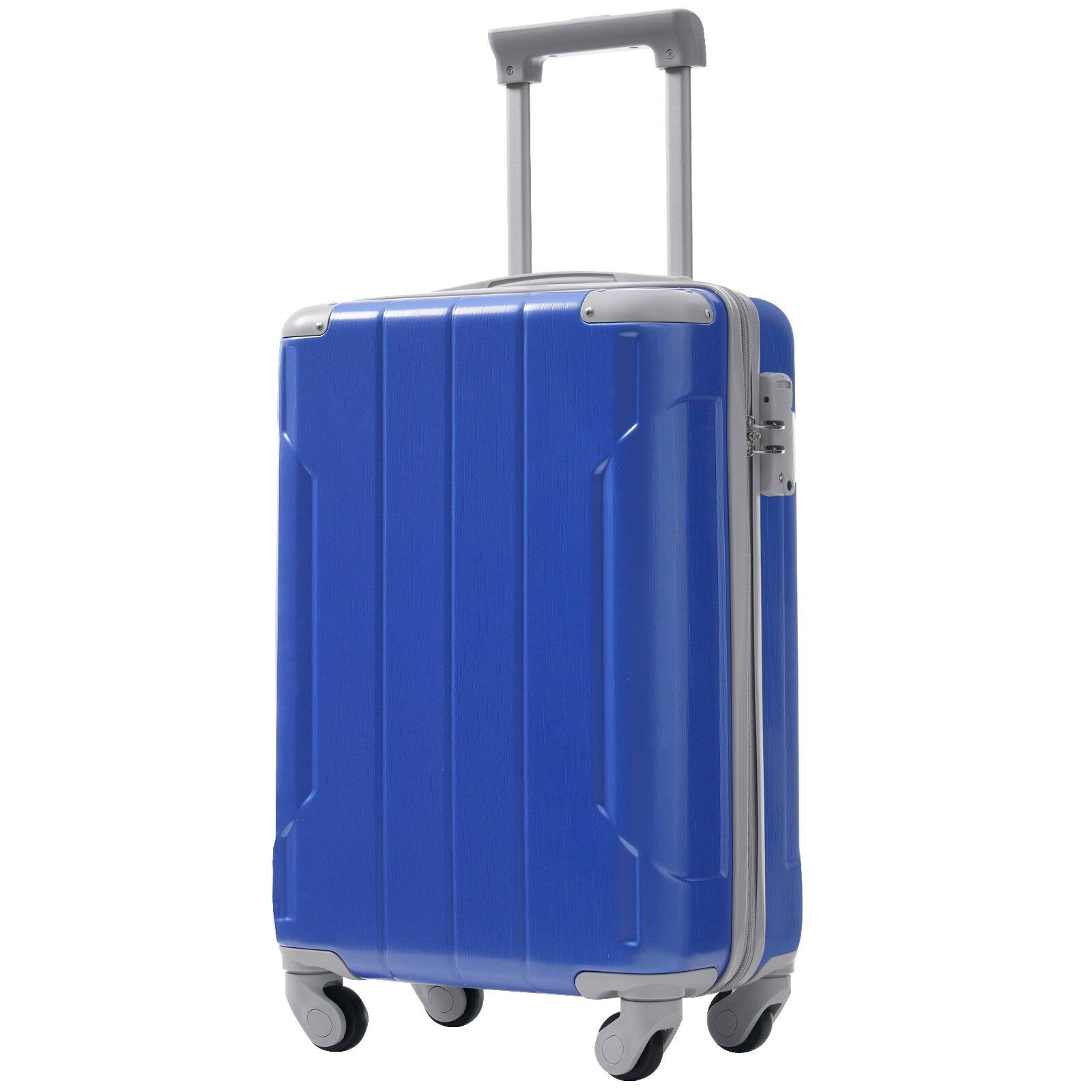 Alt View 5. BreeBe - 20" Carry-On Luggage Set 3 Piece with Spinner Wheels, Lightweight ABS Hardshell Suitcase for Weekend & Business Travel - Dazzling Blue.