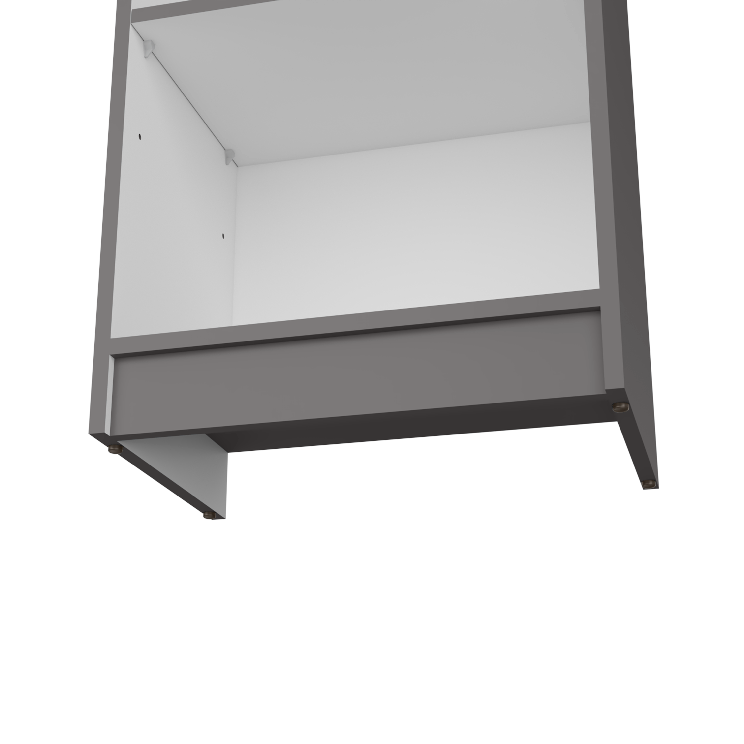 Alt View 1. APRILSOUL - Vinton XS Bookcase Compact Bookshelf with Multiple Shelves, Matt Gray / White.