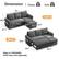 Dimension | 600 lbs Chaise 800 lbs Sofa 81" 35.4" 17.7" 21.7" SOFA 45.3" 25.9" 18.9" 24.4" 31.1" BED 23.6" 42.5" 53.1" 69.7" Ships in 2 PACKAGES, which may arrive separately.