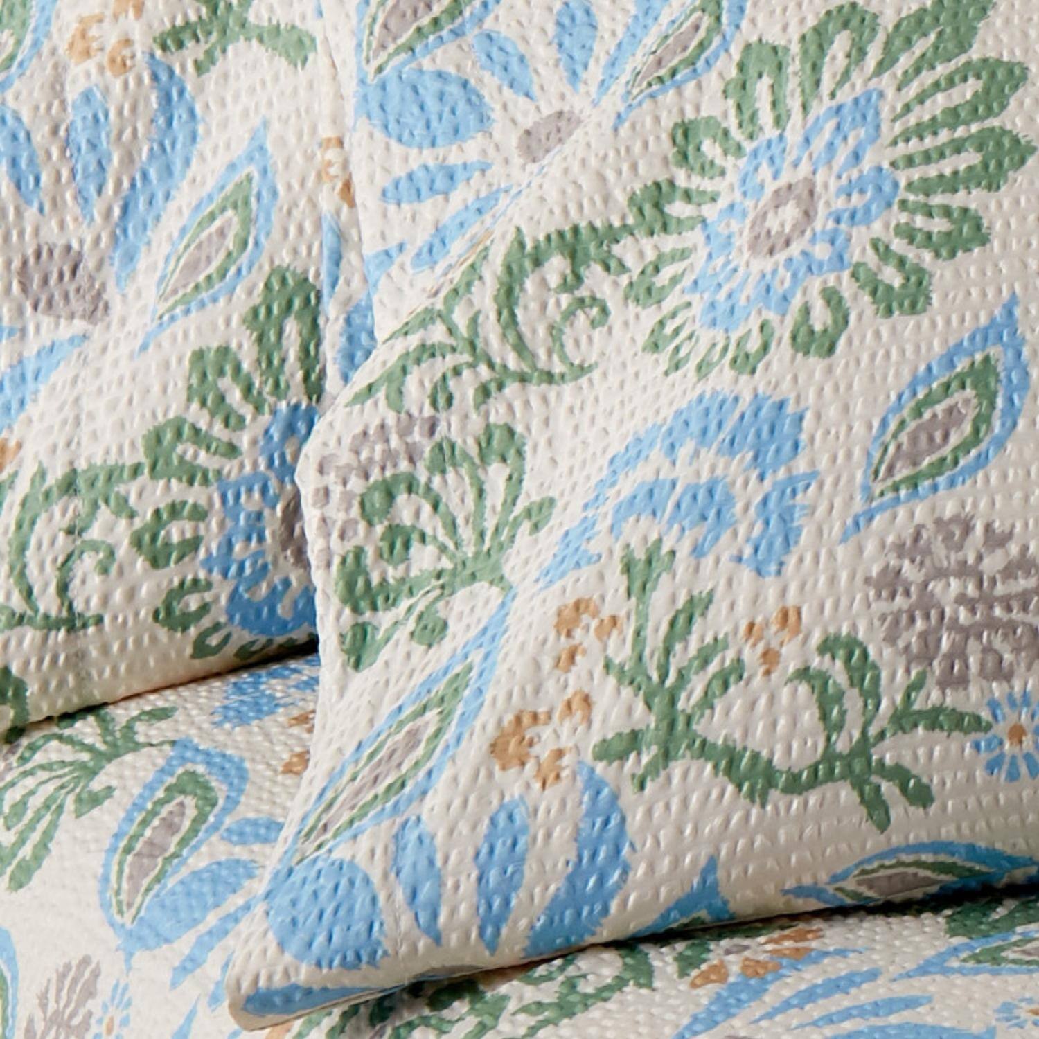 Back. Shavel Home Products - Shavel 100% Polyester Luxury Seersucker Hampton Floral Multi Sheet Set Cal King Multi - Multi.