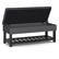 Alt View 13. Simpli Home - Cosmopolitan Storage Ottoman Bench with Open Bottom - Slate Grey.