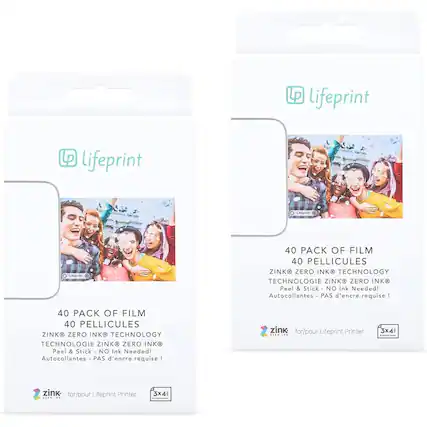 Lifeprint - 3x4 Premium Zink Photo Paper 80 Pack, Zero Ink, Water Resistant, Vibrant Prints