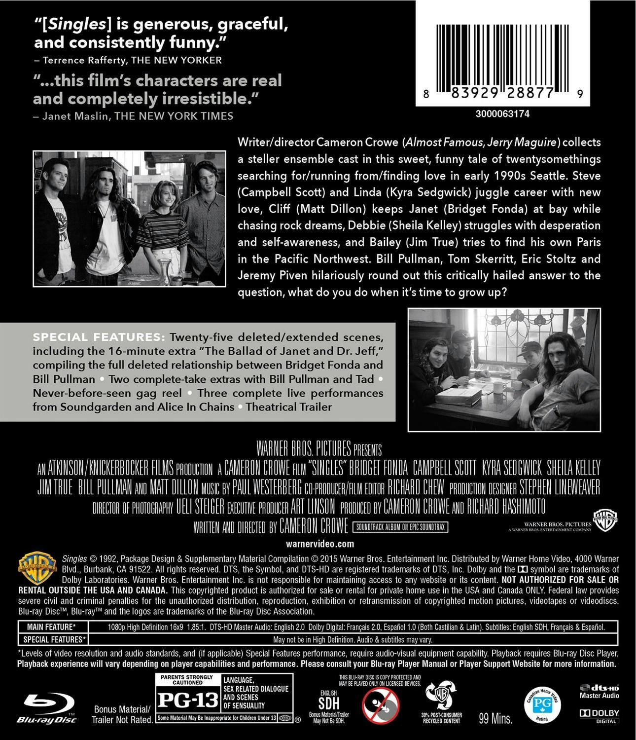 Back. Singles [Blu-ray].