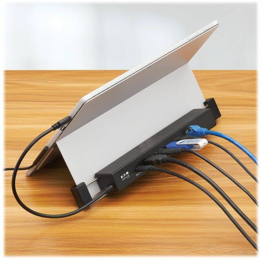 Alt View 1. Tripp Lite - Eaton Tripp Lite Series USB-C Dock for Microsoft Surface - 4K HDMI, USB 3.x Gen 2 (10Gbps) and USB 2.0 Hub Ports, GbE.
