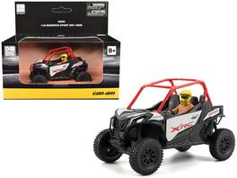Can-Am Maverick Sport XRC 1000R Red and Gray with Driver Figure 1/32 Diecast Model by BRP Models