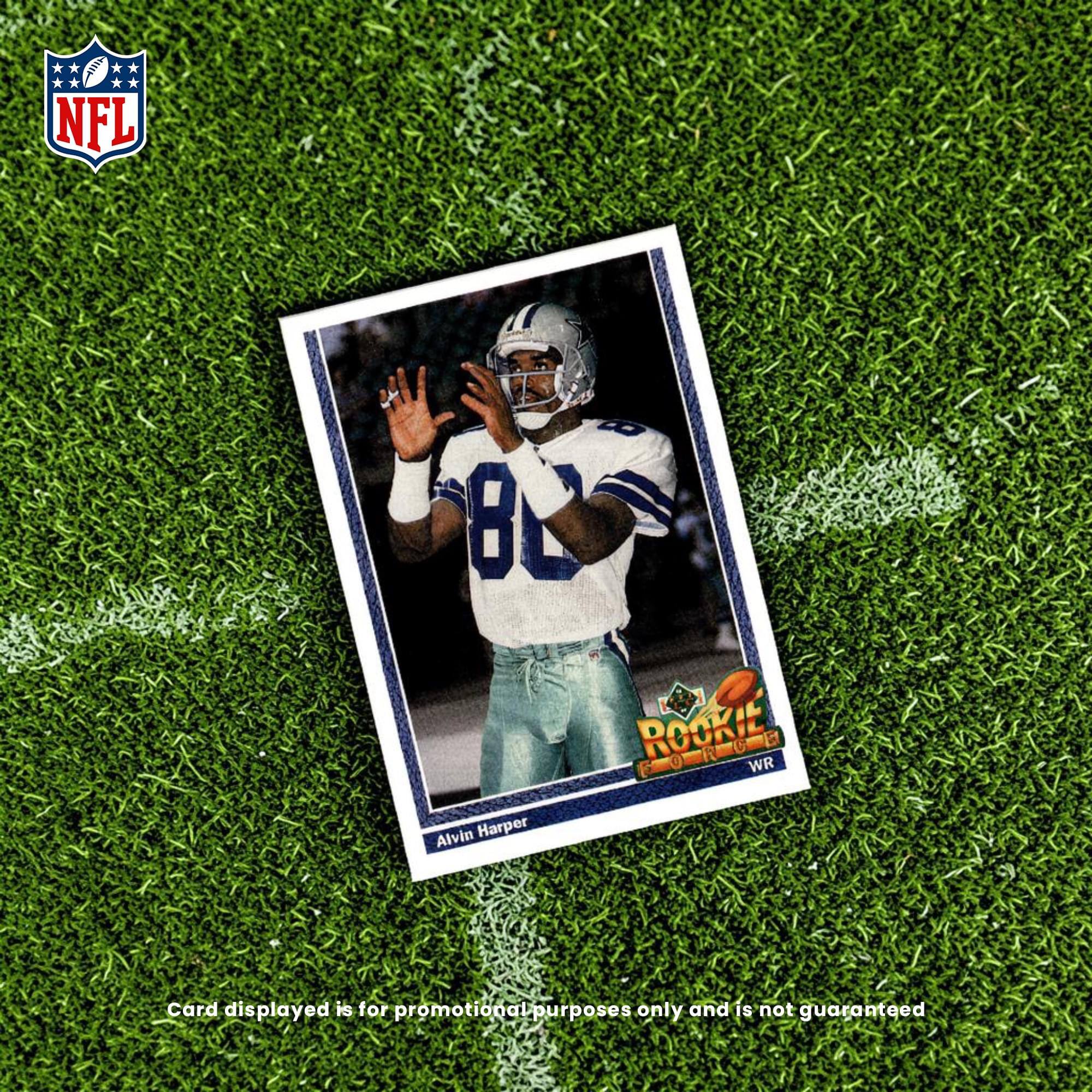 NFL 88 Alvin Harper ROOKIE TO R WR  
Card displayed is for promotional purposes only and is not guaranteed