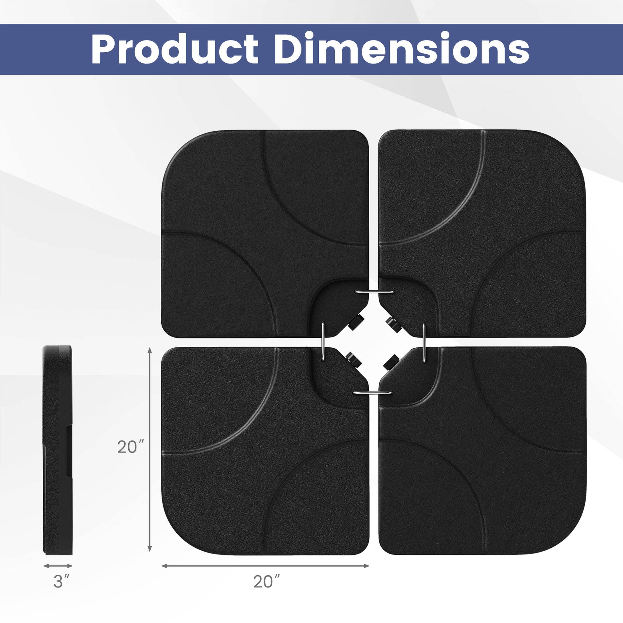 Product Dimensions: 20" x 3" x 20"