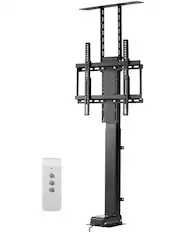 Front. VEVOR - Motorized TV Lift Stand,132 lbs max Load Adjustable TV Lift Stand,for 32-55in (Not in Cabinet)/32-50in (in Cabinet) TVs - Black.