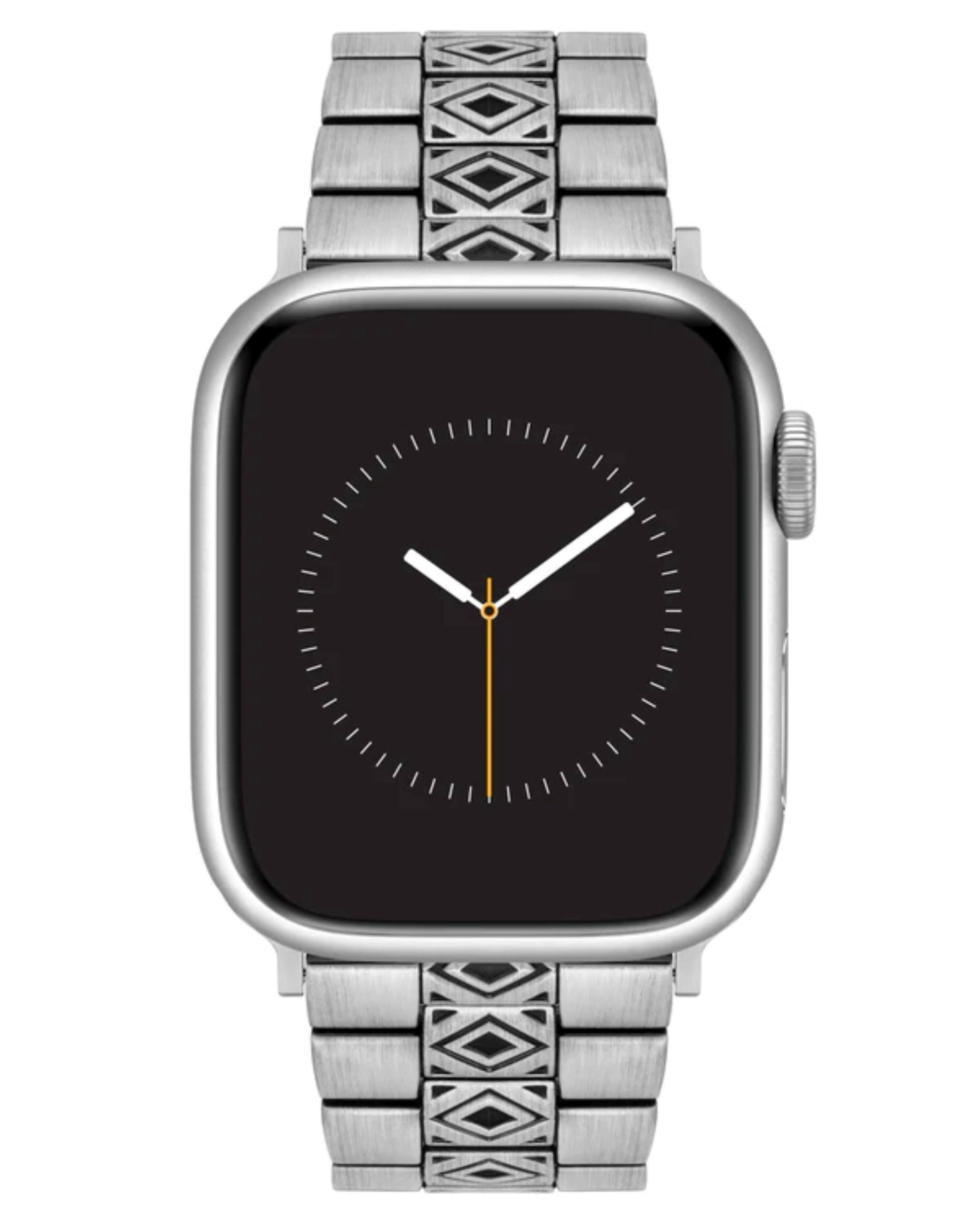 Back. Wrangler - Antique Silver Bracelet – Compatible with 38/40/41mm and 40/44mm Apple Watch - Silver.