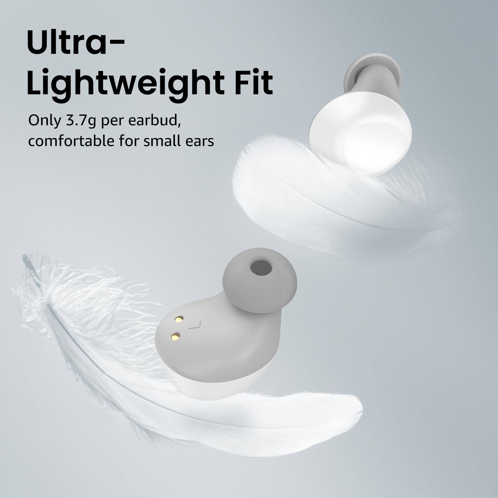 Ultra-Lightweight Fit  
Only 3.7g per earbud, comfortable for small ears