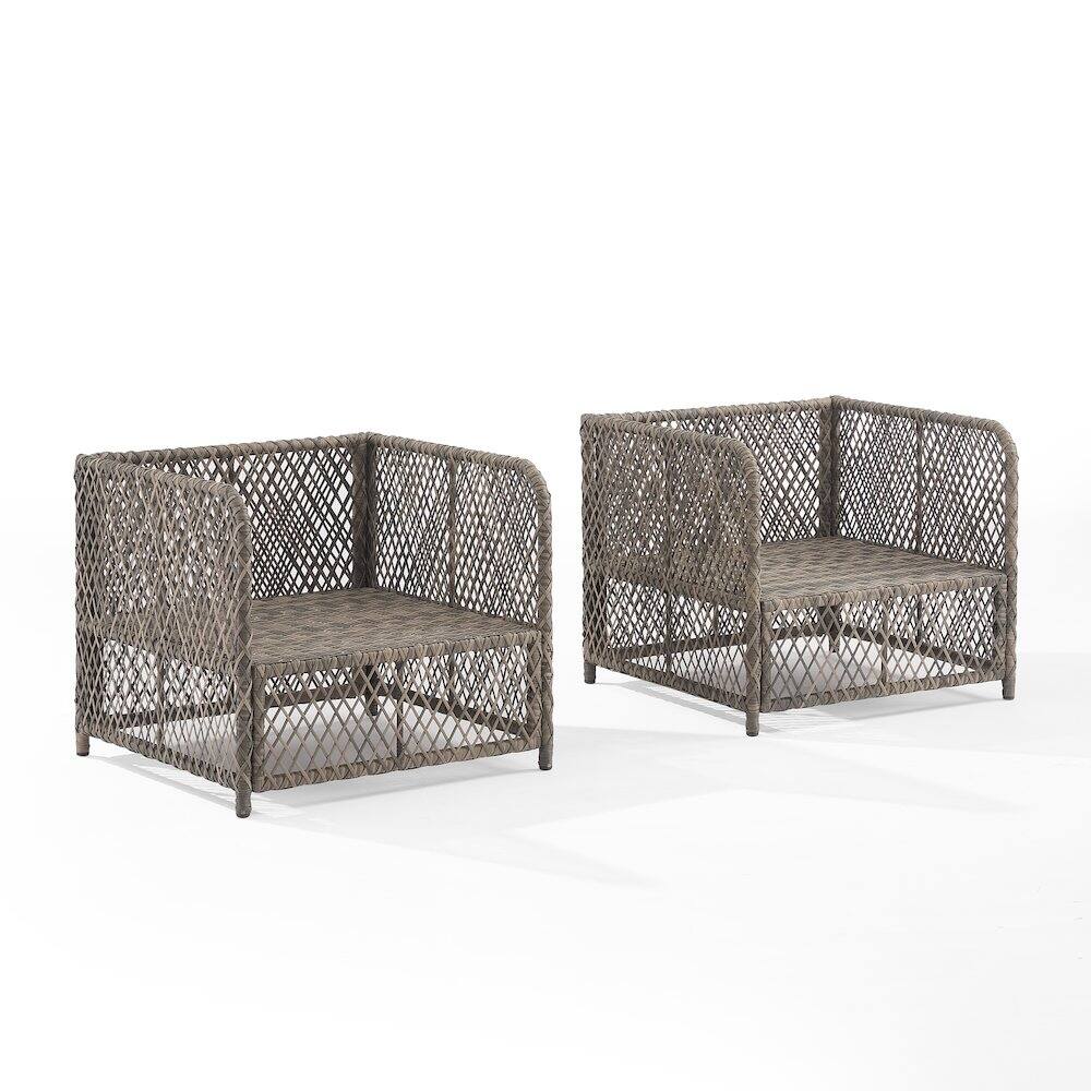 Alt View 1. Crosley Furniture - Granite Bay 2-Piece Wicker Outdoor Chair Set - 2 Chairs - Creme.