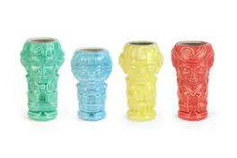 ThinkGeek - Geeki Tikis The Golden Girls Ceramic Mugs | Set of 4 - Multicolored