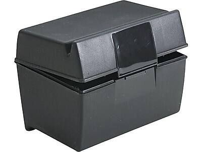 Alt View 2. Oxford - Oxford Index Card File Box, 300-Card Capacity, Black (01351) - Black.