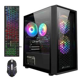 STGAubron - Gaming Desktop PC, Intel Core i5 up to 3.6G, Radeon RX 560 4G, 16G RAM, 512G SSD, WiFi 6, BT 5.0, Win11 Home - Black