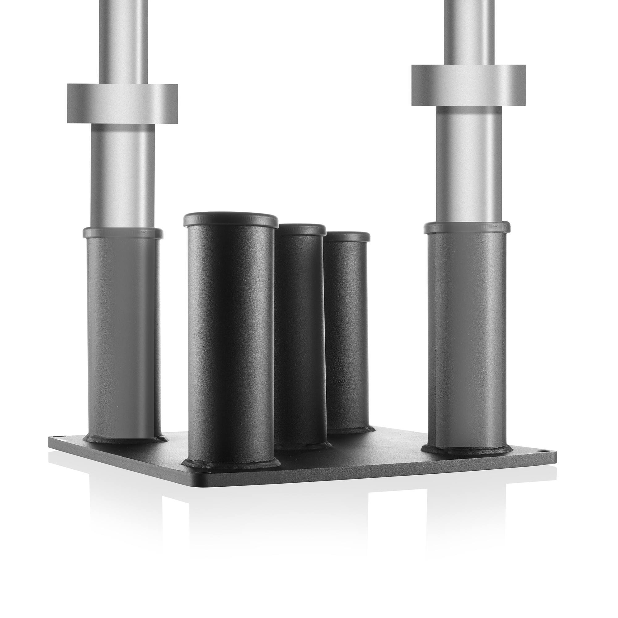 Alt View 2. Philosophy Gym - Vertical Barbell Holder - 5 Bar Storage Stand for 2-in Olympic Bars - Black.