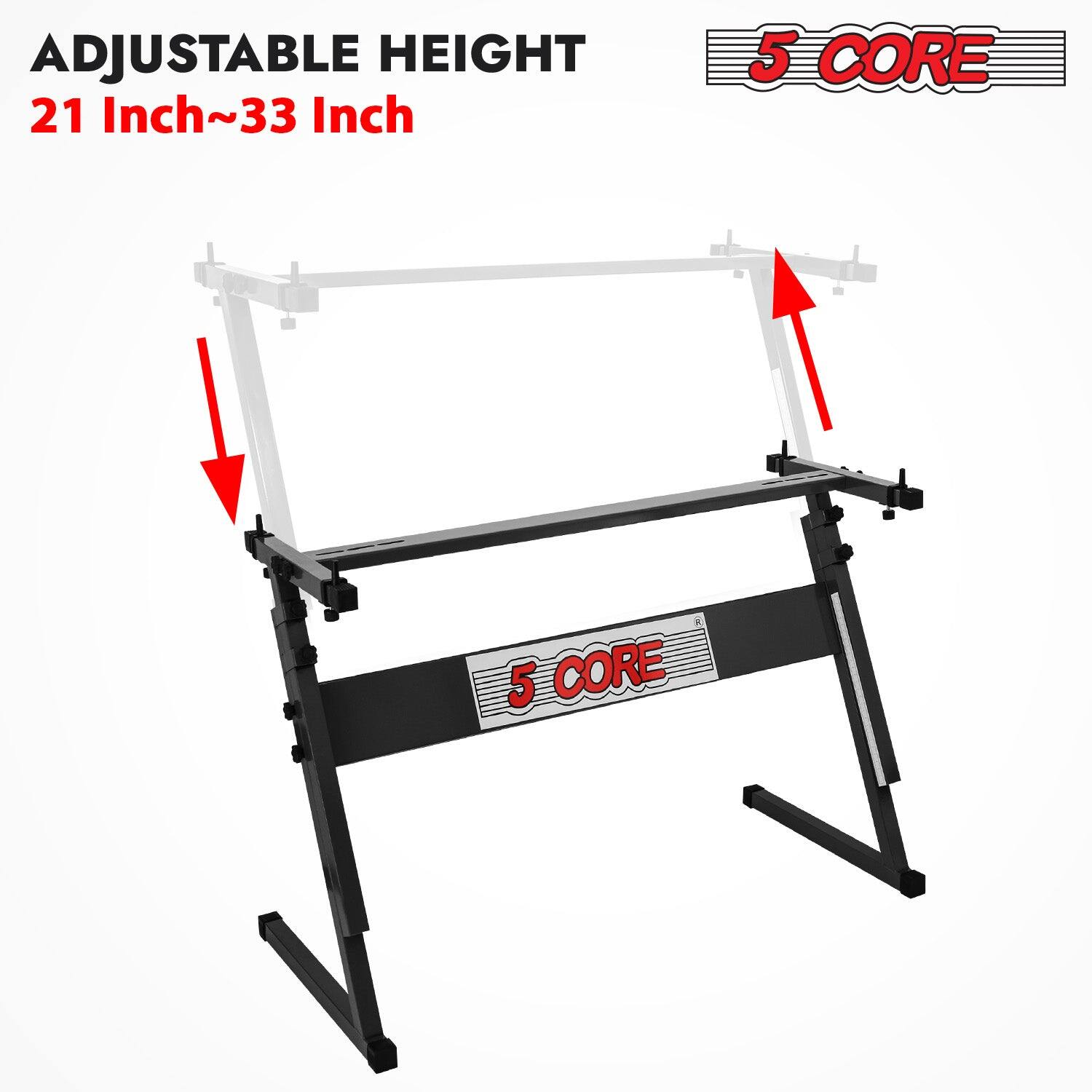 ADJUSTABLE HEIGHT  
21 Inch~33 Inch  

5 CORE