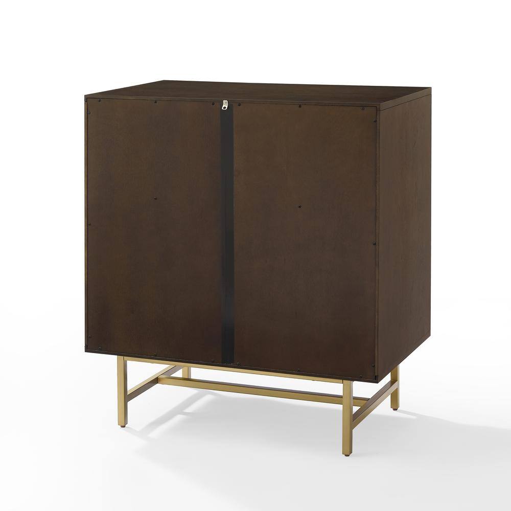 Angle. Crosley Furniture - Blair Bar Cabinet - Dark Brown.