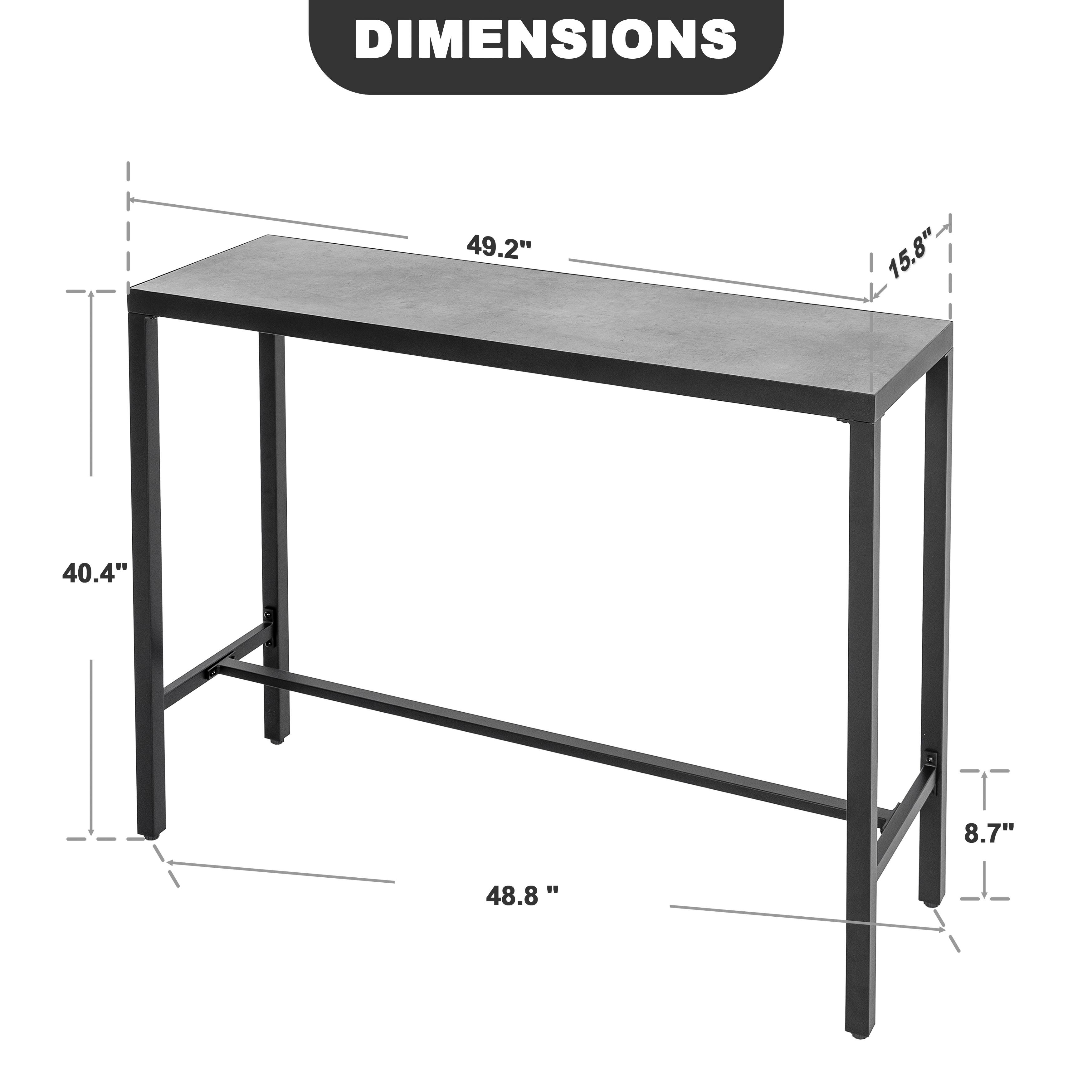 DIMENSIONS 49.2" 15.8" 40.4" 8.7" 48.8"