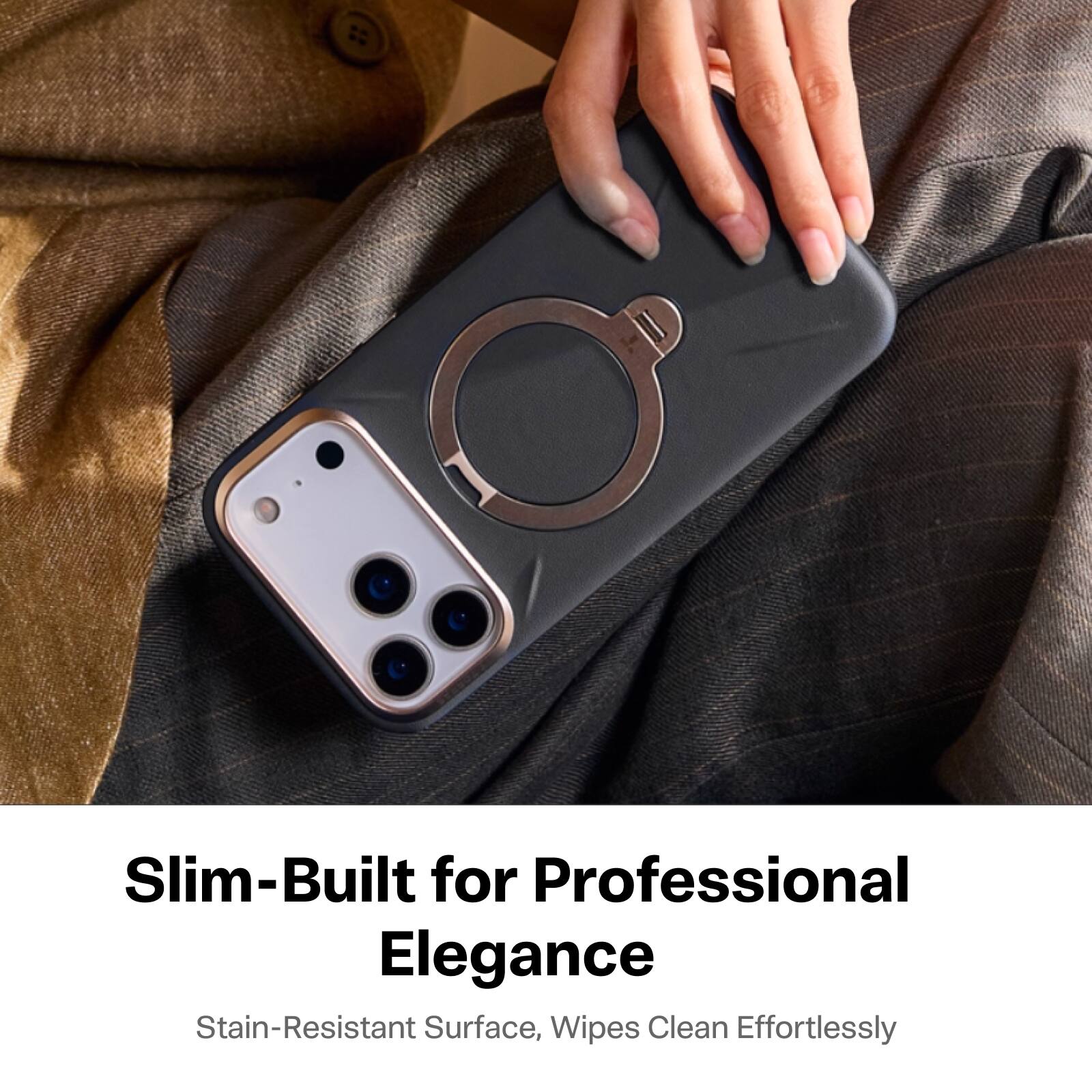 Slim-Built for Professional Elegance  
Stain-Resistant Surface, Wipes Clean Effortlessly