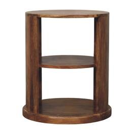 Artisan Furniture - Solid Wood Ventura Open Round Side Table - Brown