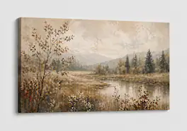 FC Design Large Canvas 24x36" Botanical Forest Art Painting Vintage ...