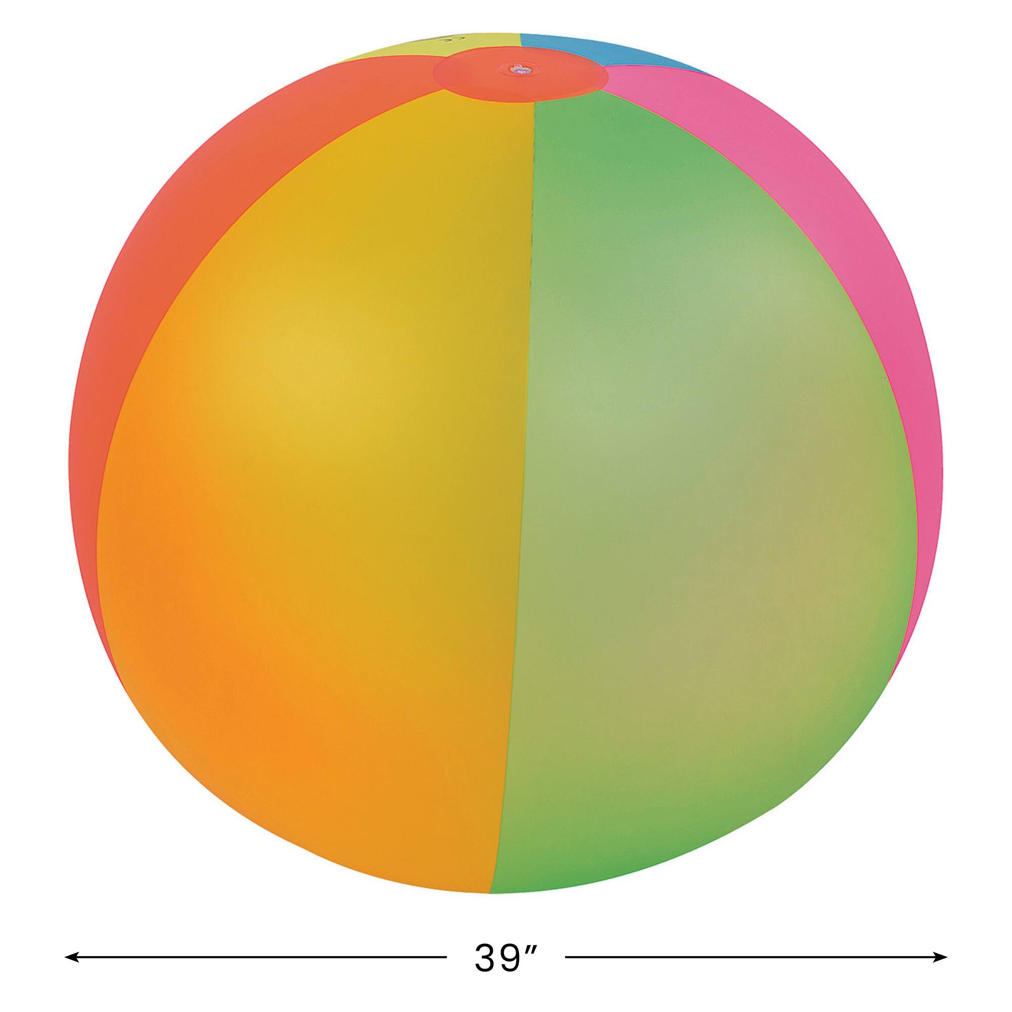 Alt View 2. Pool Central - Inflatable 6-Panel Jumbo Beach Ball   - 39" - Multicolor - Multi.