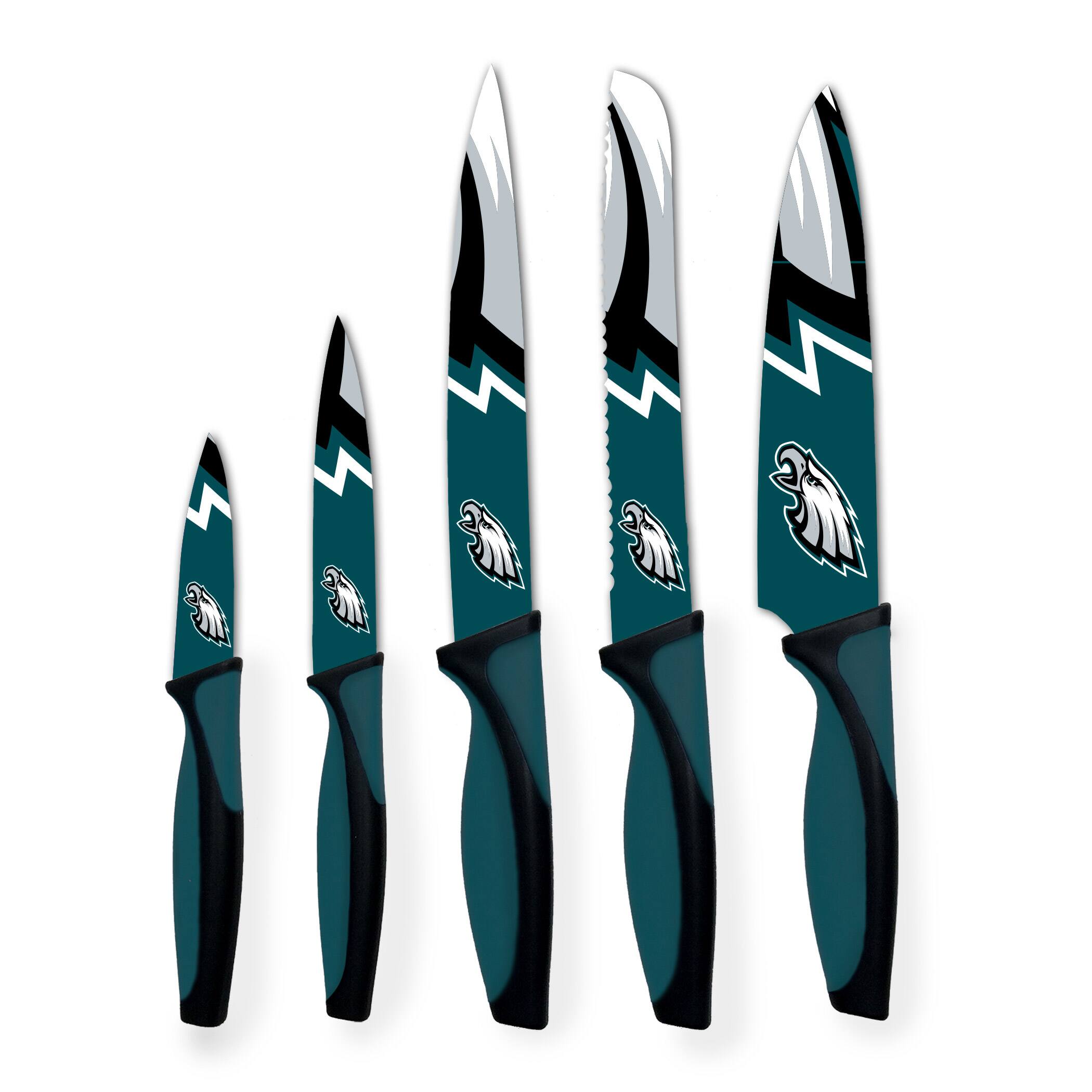 Alt View 1. Woodrow - Philadelphia Eagles 5-Piece Stainless Steel Cutlery Knife Set - Multicolor.