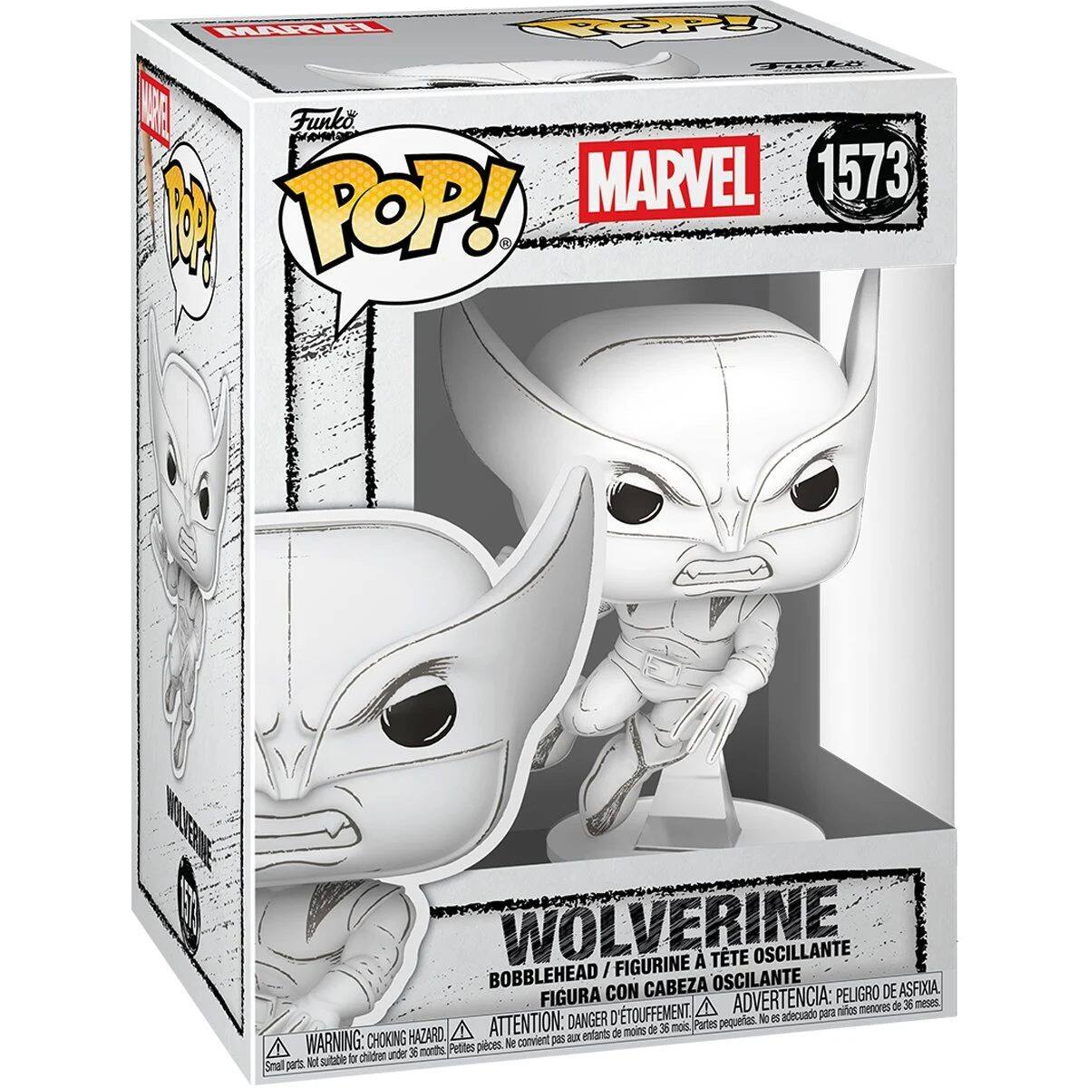 Funko POP! MARVEL 1573  
WOLVERINE  
BOBBLEHEAD / FIGURINE À TÊTE OSCILLANTE / FIGURA CON CABEZA OSCILANTE  
ADVERTENCIA: PELIGRO DE ASFIXIA / ATTENTION: DANGER DE TOUFFEMENT / WARNING: CHOKING HAZARD  
Small parts. Not suitable for children under 36 months. / Petites pièces. Ne convient pas aux enfants de moins de 36 mois.
