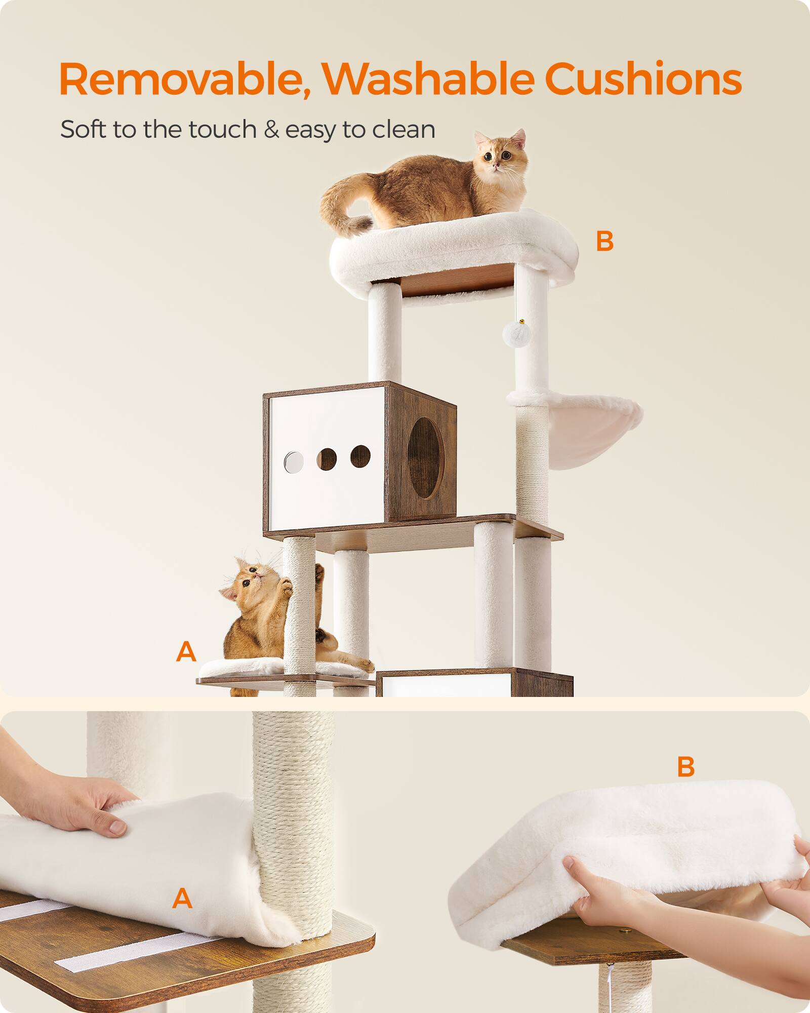 Removable, Washable Cushions

Soft to the touch & easy to clean