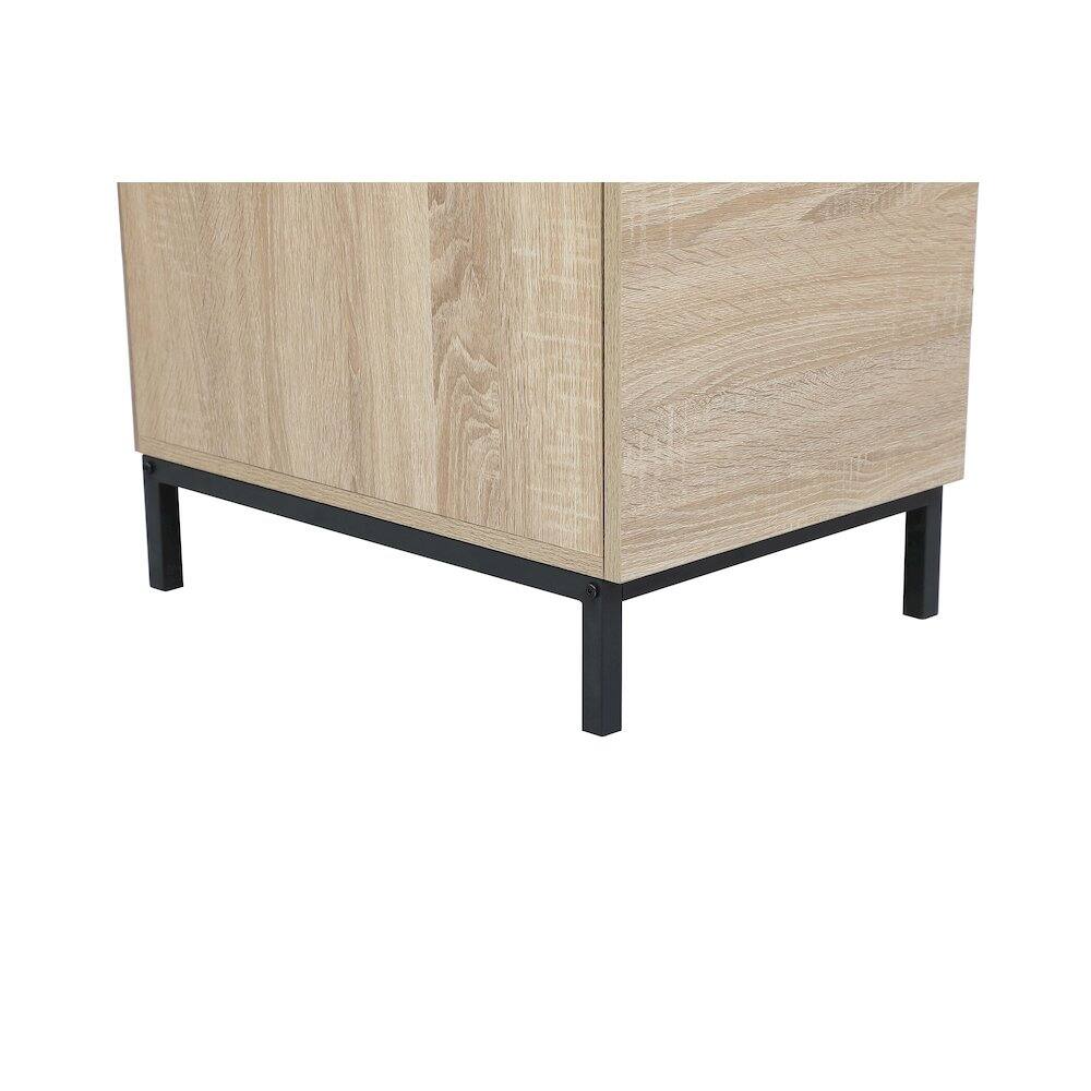 Alt View 1. Elegant Decor - Emerson 42 inch Desk in Mango Wood - Mango Wood And Black.