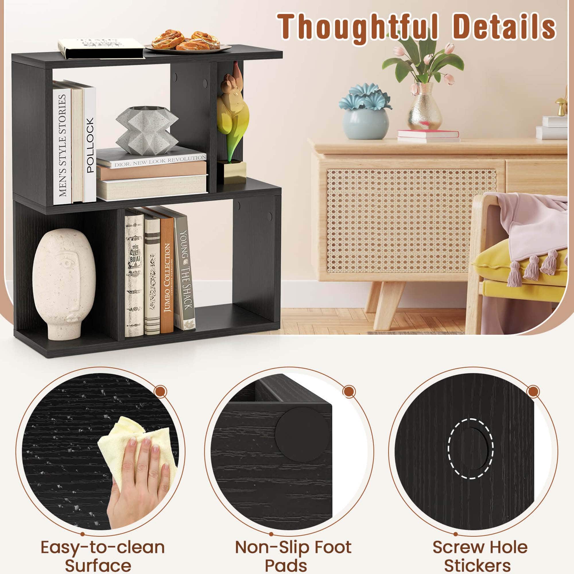 Thoughtful Details: Stories, Style, Men's Polo, Lexik, Kevourr, Dror, Nelw, Nen, Collections, Jumbo, Young, The Shack, Easy-to-clean Surface, Non-Slip Foot Pads, Screw Hole Stickers.