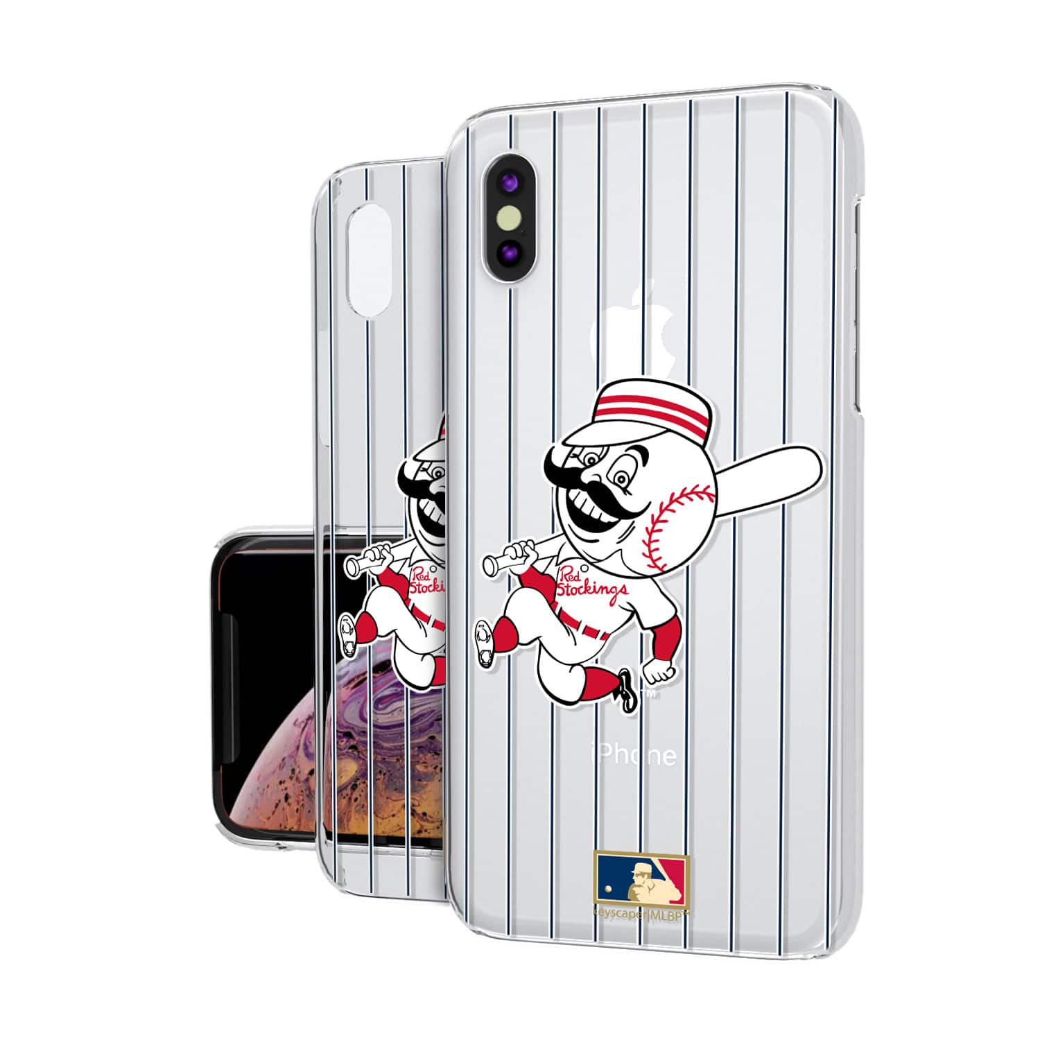 Keyscaper - MLB - Cincinnati Reds Cooperstown iPhone Clear Case - 14 Plus - Multicolor